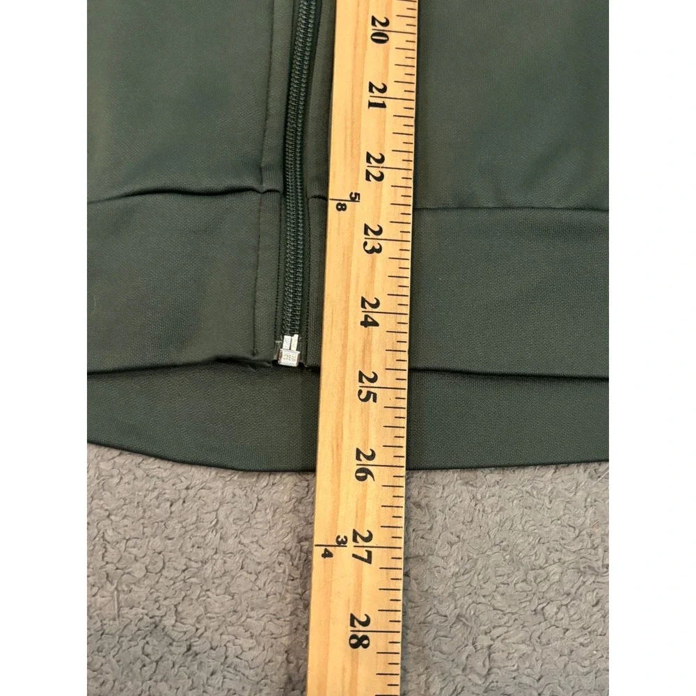 Adidas Training Mens Green Full Zip Hoodie Sweatshirt Recycled Polyester Medium